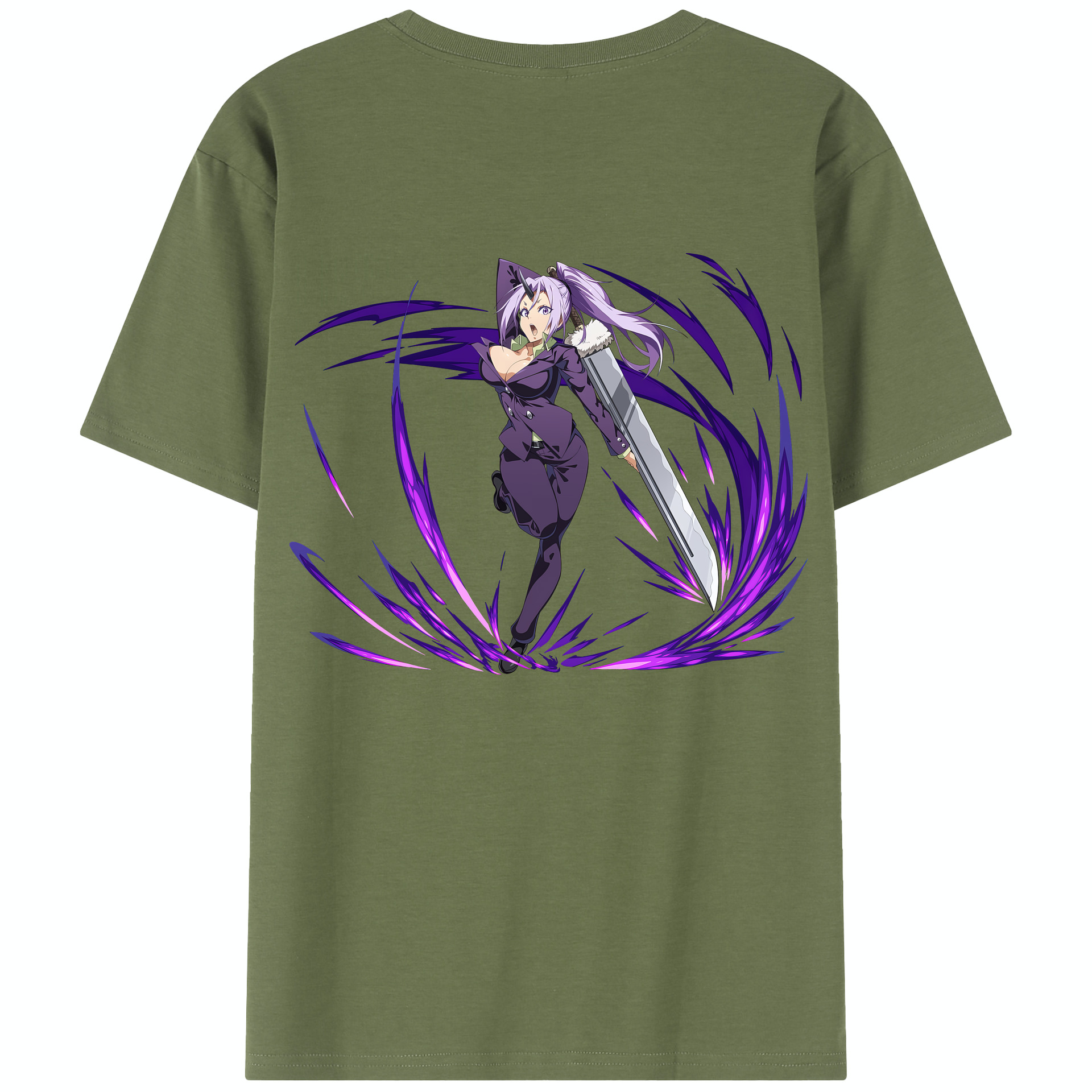（画像用） 転スラ Regarding Reincarnated to Slime 綿100％半袖Tシャツ（背面プリント）